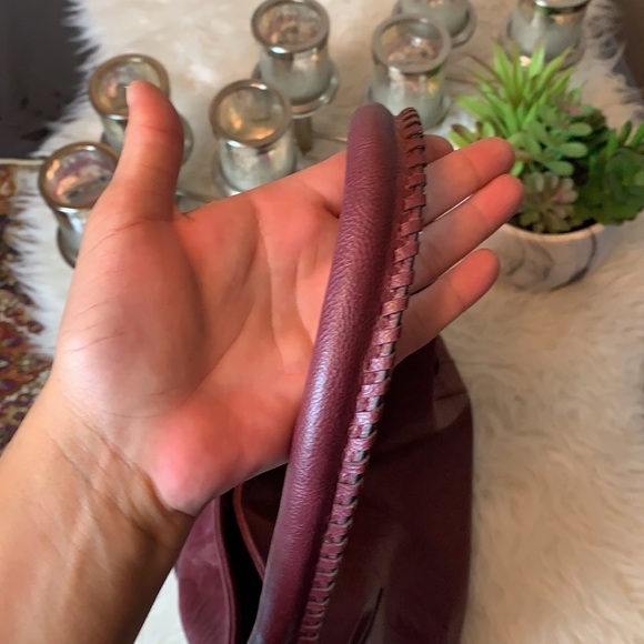 Dana Buchman Burgundy large hobo shoulder bag - Picture 6 of 16